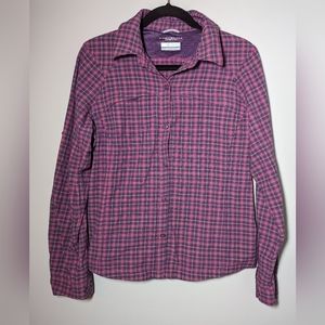 Columbia Women's Silver Ridge Plaid Long Sleeve Shirt Size Large